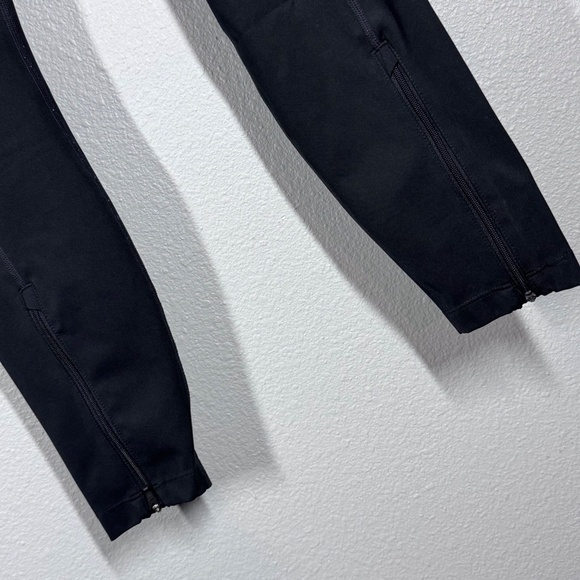 Med Nike Dri-FIT Black Running Leggings w/Reflective Stripes & Zippered Ankles - Picture 2 of 11